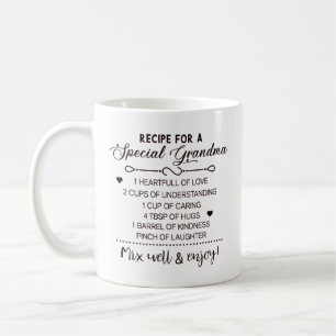 Recept voor speciale oma Moederdag cadeau Koffiemok