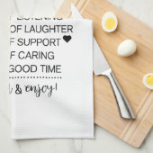 Recept voor speciale vriendschap Moederdag cadeau Theedoek (Quarter Fold)