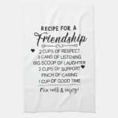 Recept voor speciale vriendschap Moederdag cadeau Theedoek (Verticaal)