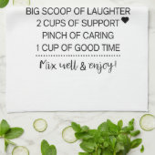 Recept voor speciale vriendschap Moederdag Gift Theedoek (Gevouwen)