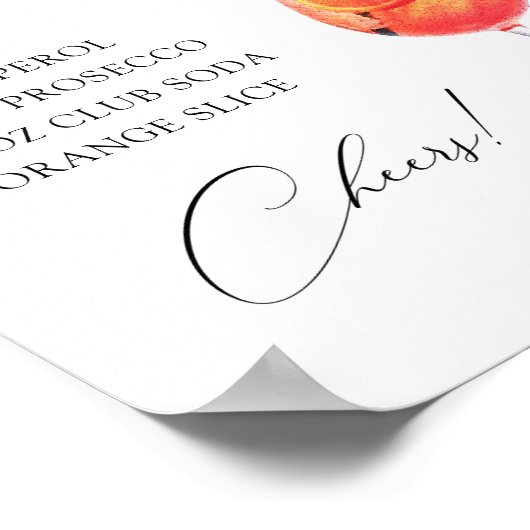 Recept voor Spritz Cocktailbar Poster (Hoek)