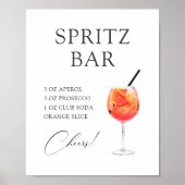 Recept voor Spritz Cocktailbar Poster (Voorkant)