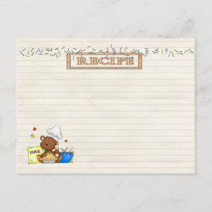 recept voor teddy chef briefkaart