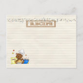recept voor teddy chef briefkaart (Voorkant)