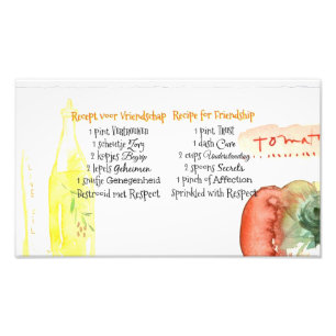 Recept voor Vriendschap Foto Afdruk