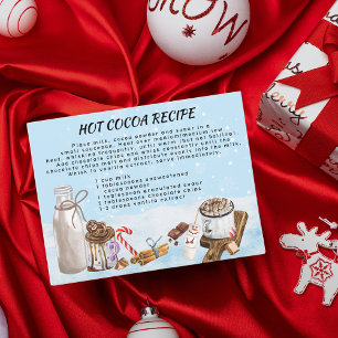 Recept voor warme cacaochocolade Kerstkaart Briefkaart