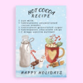 Recept voor warme chocolademelk met Kerst  Briefkaart