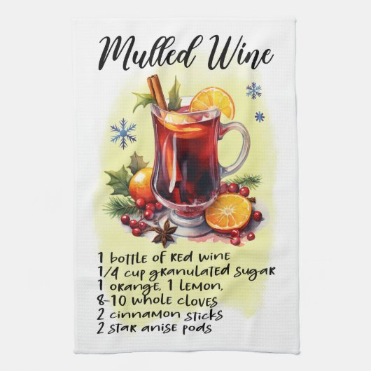 Recept voor warme wijn theedoek (Verticaal)