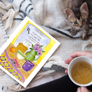 Recept voor Wellness Inspirerend Briefkaart