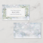 Recept voor Winter Groen Bruiloft Feest Informatiekaartje (Voorkant / Achterkant)