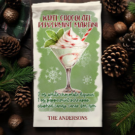 Recept voor witte chocolade pepermunt martini cock theedoek