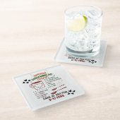 Recept voor zelfgemaakte gemberkoekjes Kerstcadeau Glazen Onderzetter (Schuin)