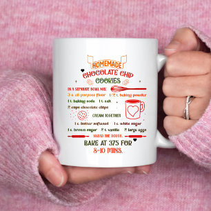 Recept voor zelfgemaakte hete cacao-koekjes als ke koffiemok