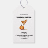 Recept voor zelfgemaakte pompoenmartini - herfstco cadeaulabel (Voorkant)