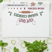 Recept voor zelfgemaakte pompoentaart als kerstcad theedoek (Gevouwen)