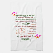 Recept voor zelfgemaakte zoete pecannotentaart als theedoek (Verticaal)