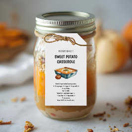 Recept voor zoete aardappel ovenschotel met Thanks Cadeaulabel