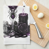 Recept voor Zwarte Weduwebeet Theedoek (Quarter Fold)