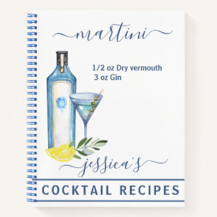 Recept waterverf cocktail gemengde drankjes Martin Notitieboek