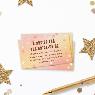 Recept Western  Peach Stars Vrijgezellenfeest Informatiekaartje