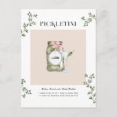 Recept Whimsical Pickletini Martini Cocktail Briefkaart (Voorkant)