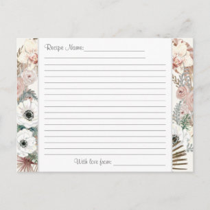 Recept Witte Bloemen Neutraal Tropisch Palm Groen Briefkaart