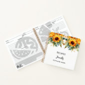 Recept zonnebloemen waterverf naam notitieboek (Binnen)