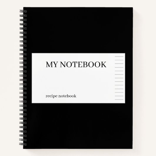 Recept Zwart Notitieboek (Voorkant)