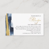 Receptaanvraag | Abstract Goudblauw Vrijgezellenfe Informatiekaartje (Voorkant)