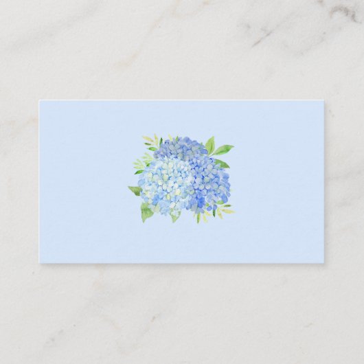 Receptaanvraag Blue Hydrangea Behuizing Kaart (Achterkant)