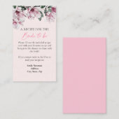 Receptaanvraag | Roze Bloemen Vrijgezellenfeest Informatiekaartje (Voorkant / Achterkant)