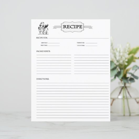 Receptblad (Staand voorkant)