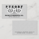 Receptbril | Optometrist Oogonderzoek Visitekaartje (Voorkant / Achterkant)