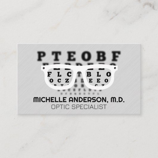 Receptbril | Optometrist Oogonderzoek Visitekaartje (Voorkant)
