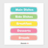 Receptcategorie Stickers – Binder Tabs (Vel)