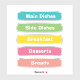 Receptcategorie Stickers – Binder Tabs