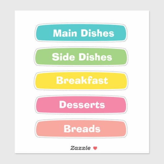 Receptcategorie Stickers – Binder Tabs (Vel)