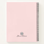 Recepten Binnen Papierontwerp Blush Roze Notitieboek (Achterkant)