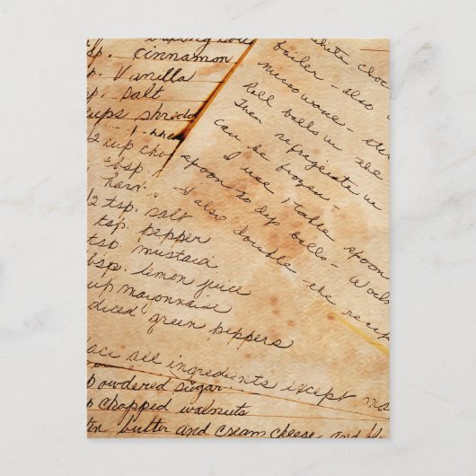 recepten briefkaart (Voorkant)