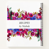 Recepten Bright Bold Flowers  Gepersonaliseerd Notitieboek (Achterkant)
