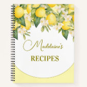 Recepten Citroen Bloemen Citrus Modern Persoonlijk Notitieboek (Voorkant)