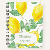 Recepten citroenen kookboek notitieboek (Voorkant)