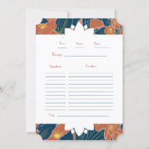 Recepten en Herinneringen Herfst Bloemen Platte Re