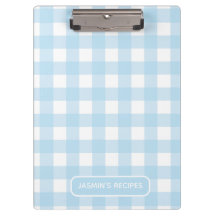 Recepten | Gingham Patroon Lichtblauw en Wit