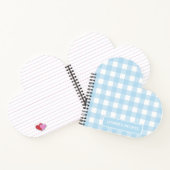 Recepten | Gingham Patroon Lichtblauw en Wit Notitieboek (Binnen)