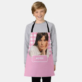 Recepten | Gingham patroon roze en wit  Schort (Gedragen)