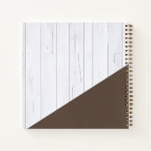 Recepten houten keukengerei bruin kookboek notitieboek (Achterkant)