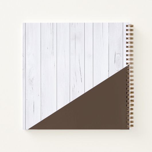 Recepten houten keukengerei bruin kookboek notitieboek (Achterkant)