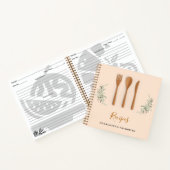 Recepten houten keukengerei groen kookboek notitieboek (Binnen)
