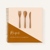 Recepten houten keukengerei kookboek notitieboek (Voorkant)